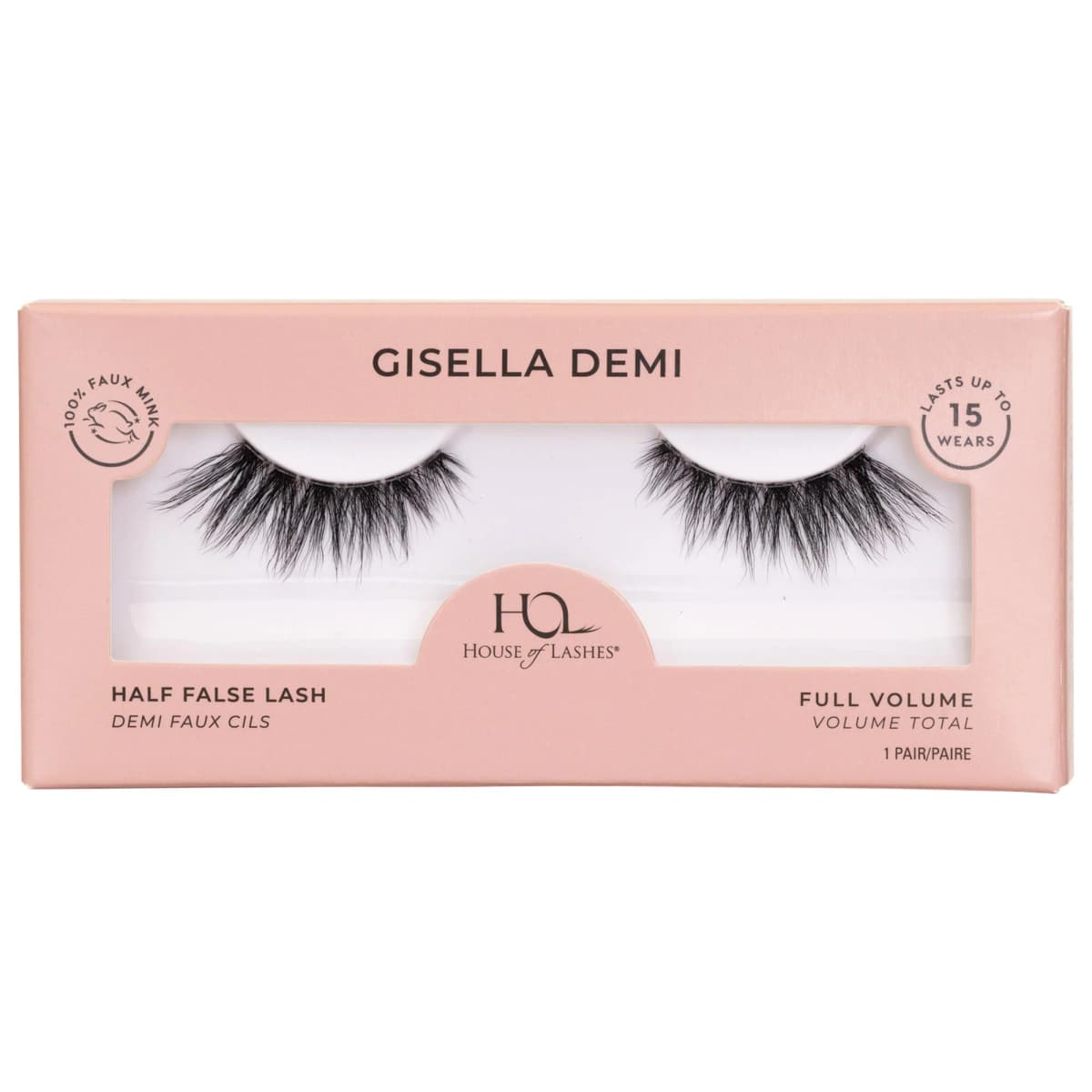 Reusable Wispy Faux Mink Demi Half Lashes