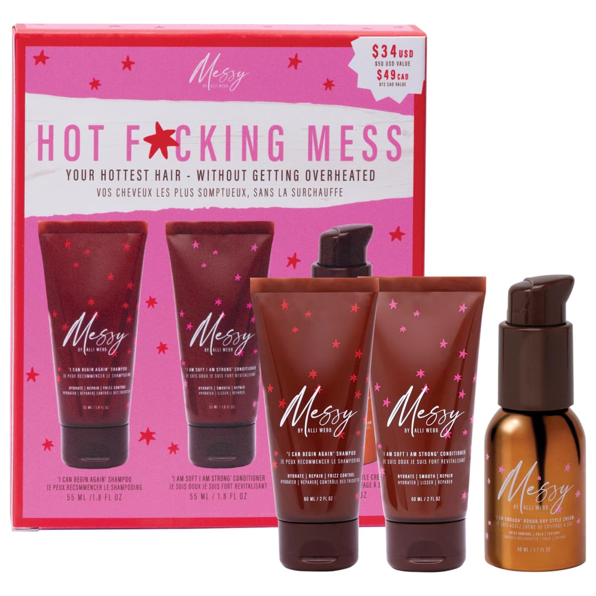 Hot F*cking Mess Mini Hair Styling Set