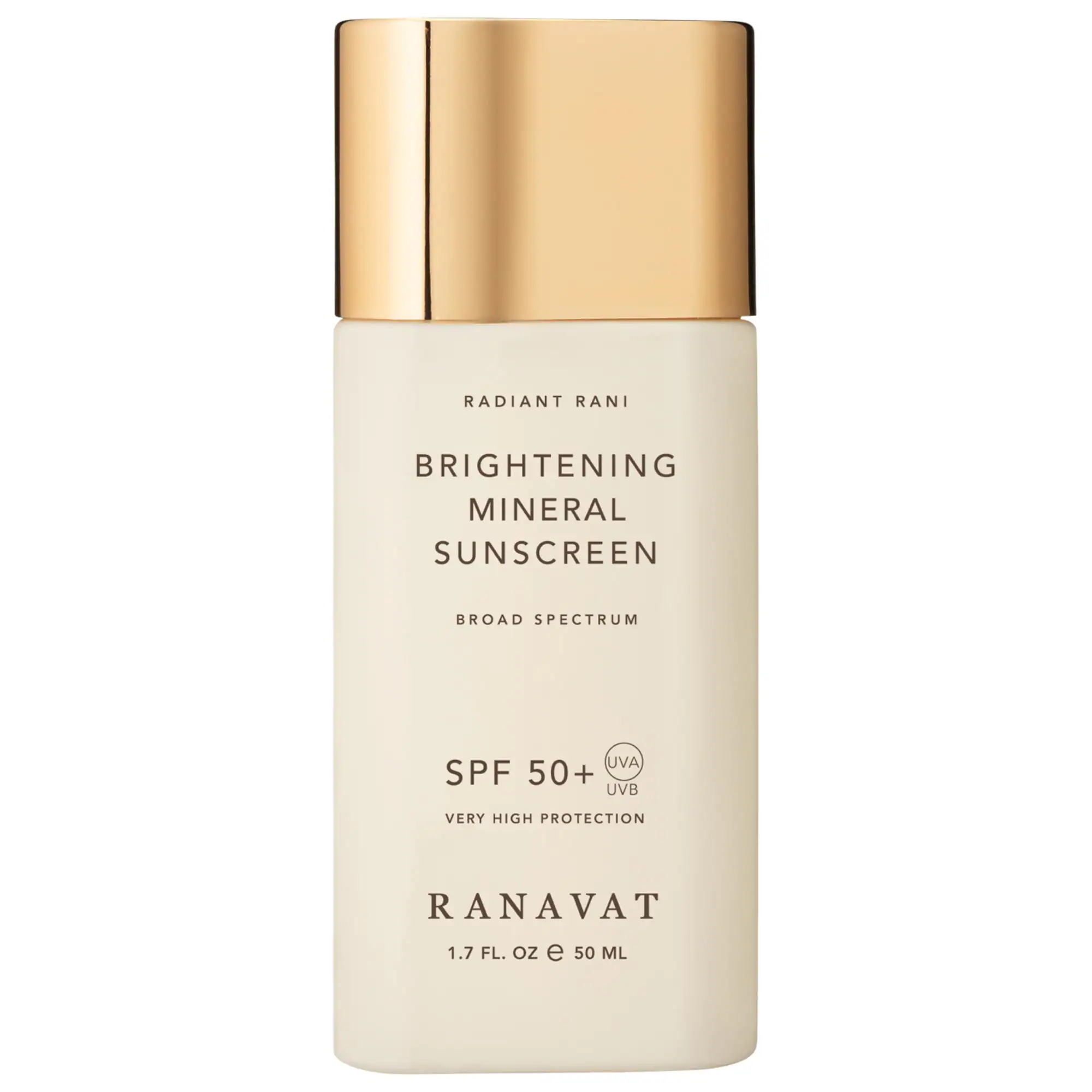 Radiant Rani Daily Brightening Mineral Sunscreen, SPF 50+ with Saffron
