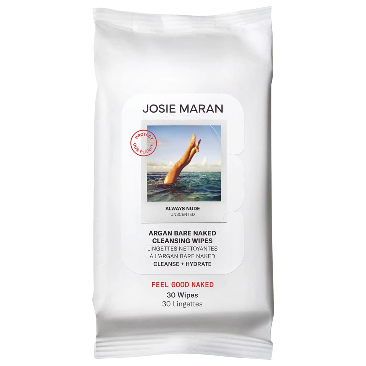 Argan Bare Naked Cleansing Wipes 30 ct