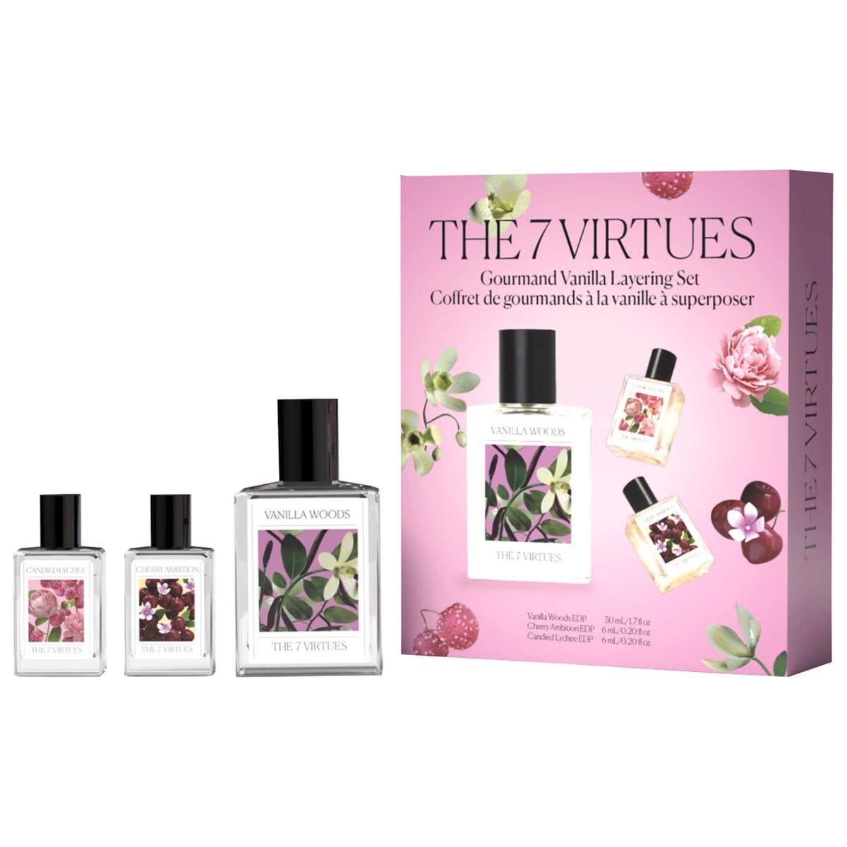 Gourmand Vanilla Layering Perfume Set with Cherry & Lychee