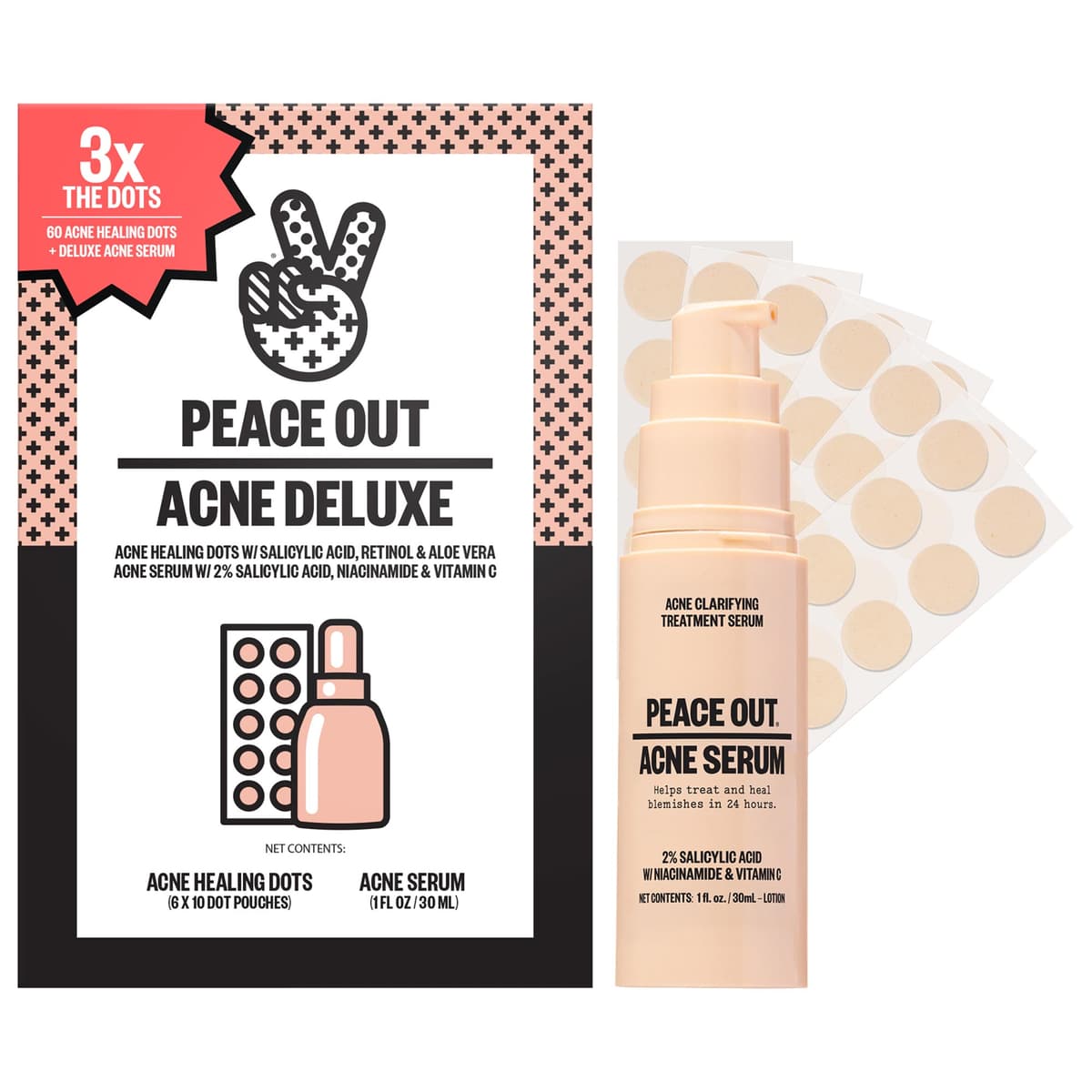 Acne Healing Dots Mega Value Set with Full-Size Acne Serum