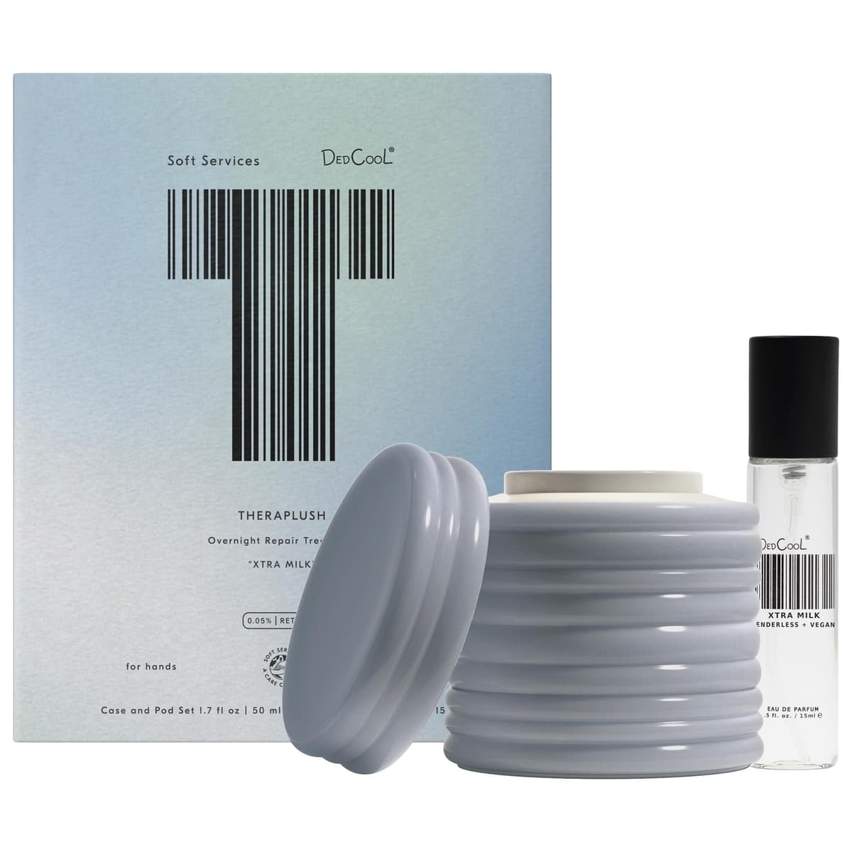 Soft Services x DedCool — Theraplush “Xtra Milk” Retinol Hand Repair Cream + Travel Size Perfume Spray Gift Set