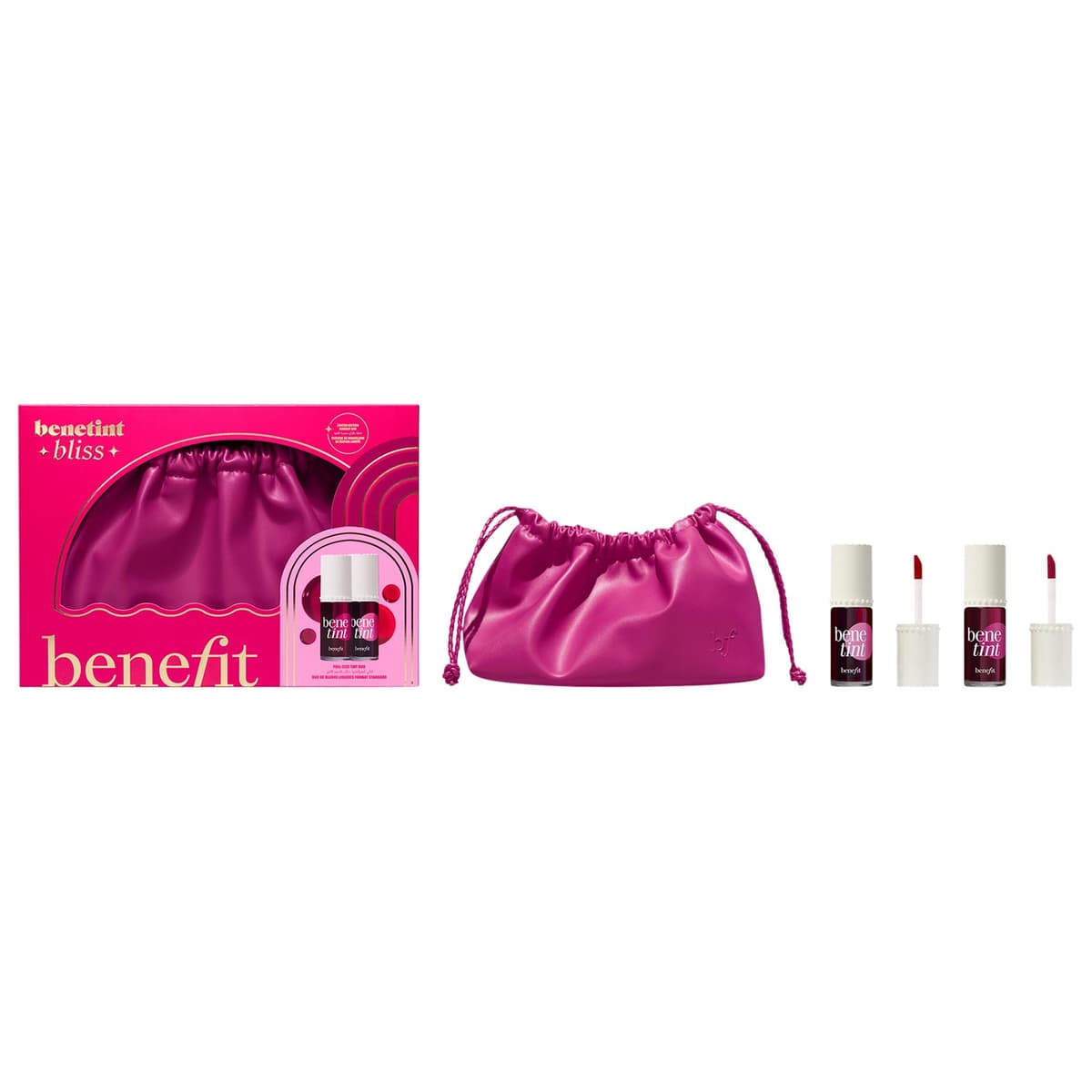 Benetint Bliss Liquid Lip + Cheek Blush Stain Duo Makeup Gift Set