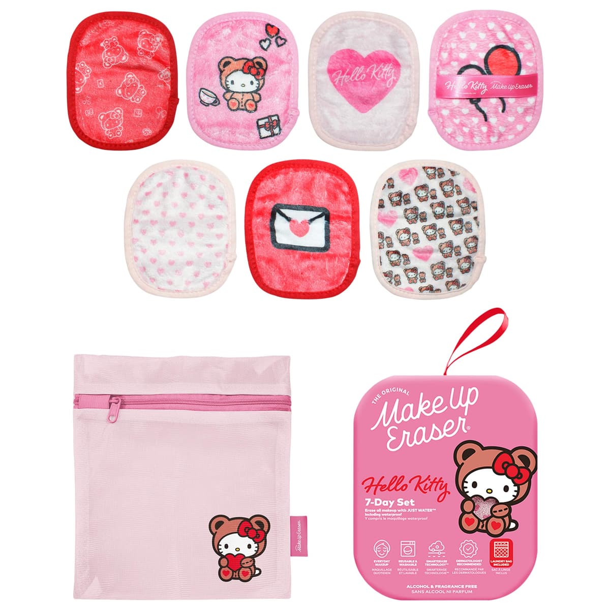 MakeUp Eraser® Hello Kitty Cutie Pie 7- Day Set Reusable Makeup Remover