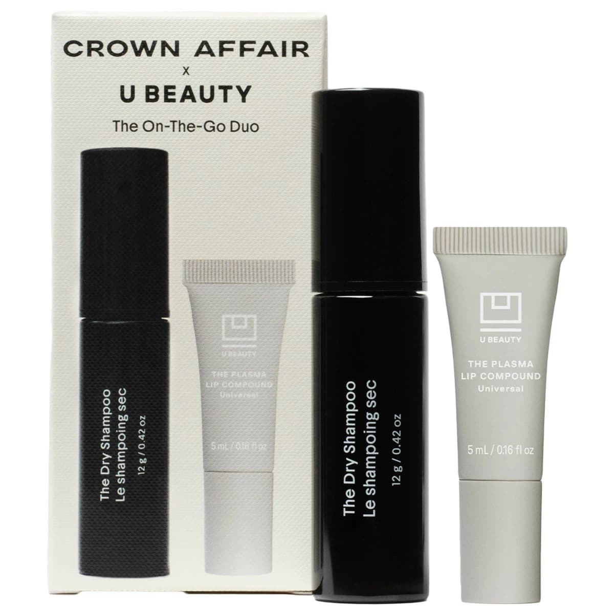 Crown Affair x U Beauty Mini Dry Shampoo & Plasma Lip Compound Set