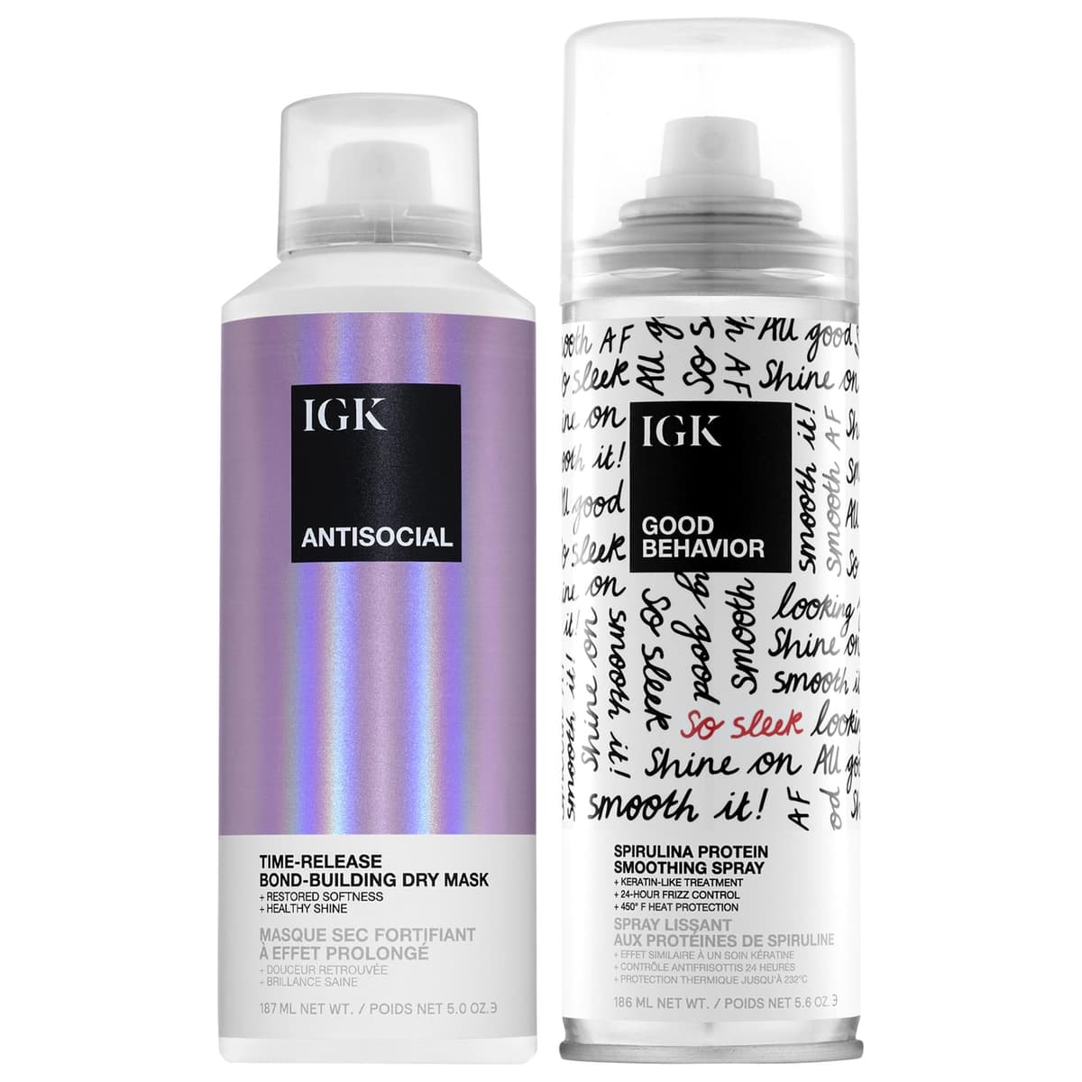 Good Behavior Smoothing Spray & Antisocial Dry Hair Mask Set