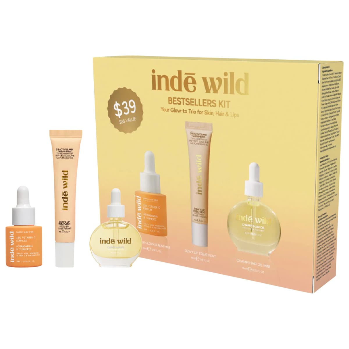 indē wild Skin and Hair Bestsellers Trio Set