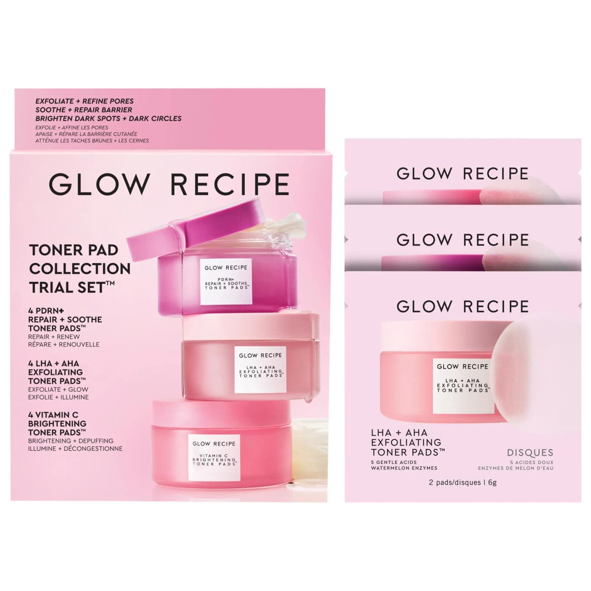Korean Toner Pad Skin Care Kit for Pores, Dark Spots, and Skin Barrier Repair