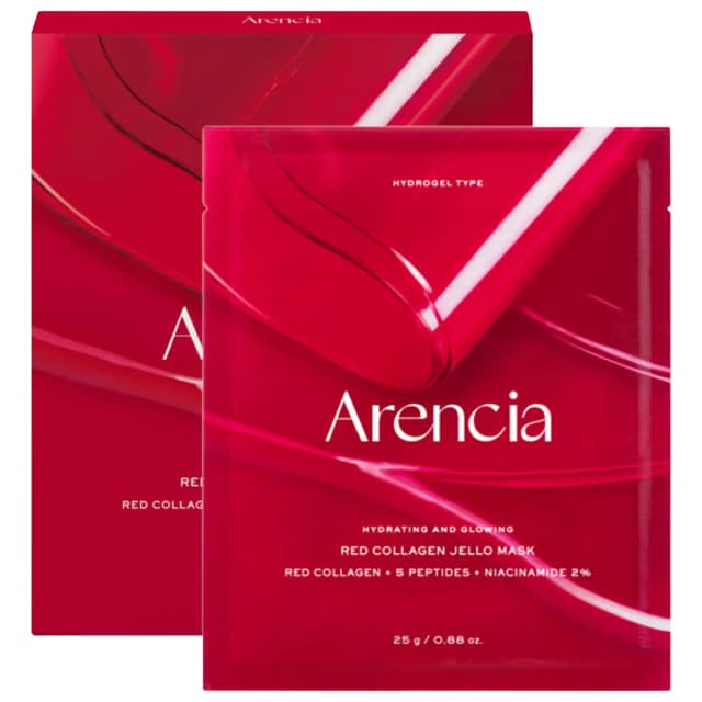 Red Collagen Pore-Tightening Jello Mask (4-Pack) with Red Collagen, Niacinamide, and Peptides