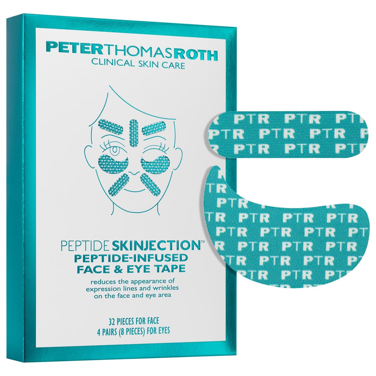 Peptide Skinjection™ Peptide-Infused Face & Eye Tape for Wrinkles and Aging Skin