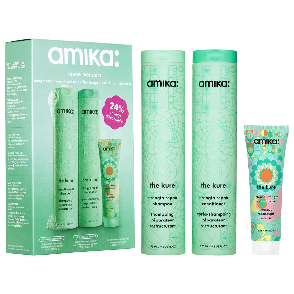 Mane Menders Strength Repair Wash + Care Value Set