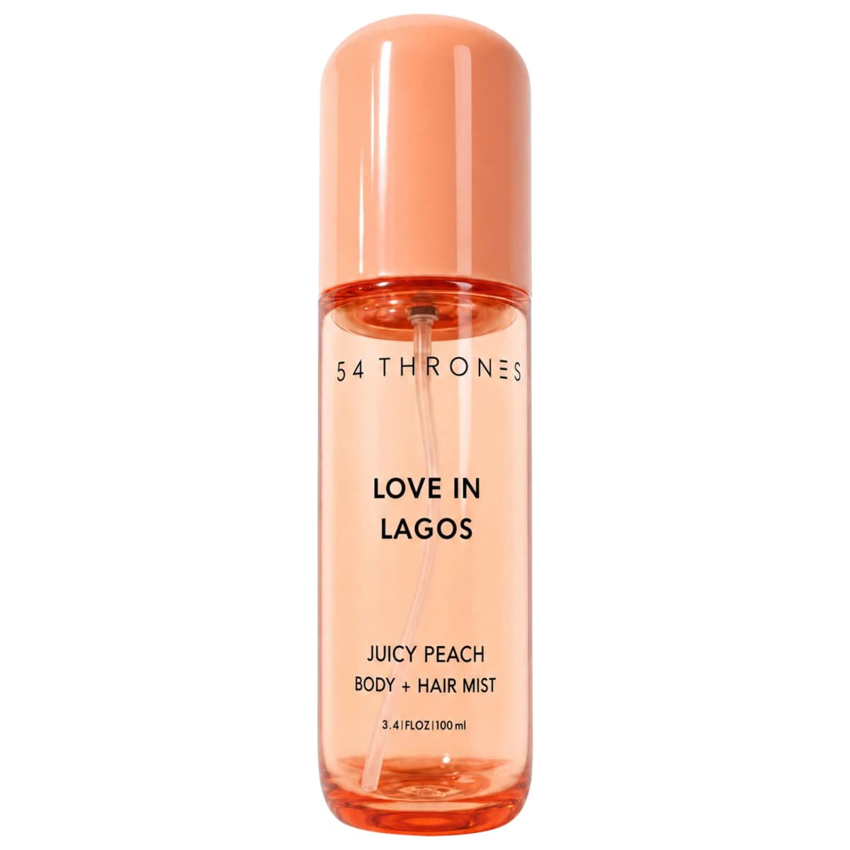 54 THRONES Love In Lagos Juicy Peach Body & Hair Perfume Mist Spray