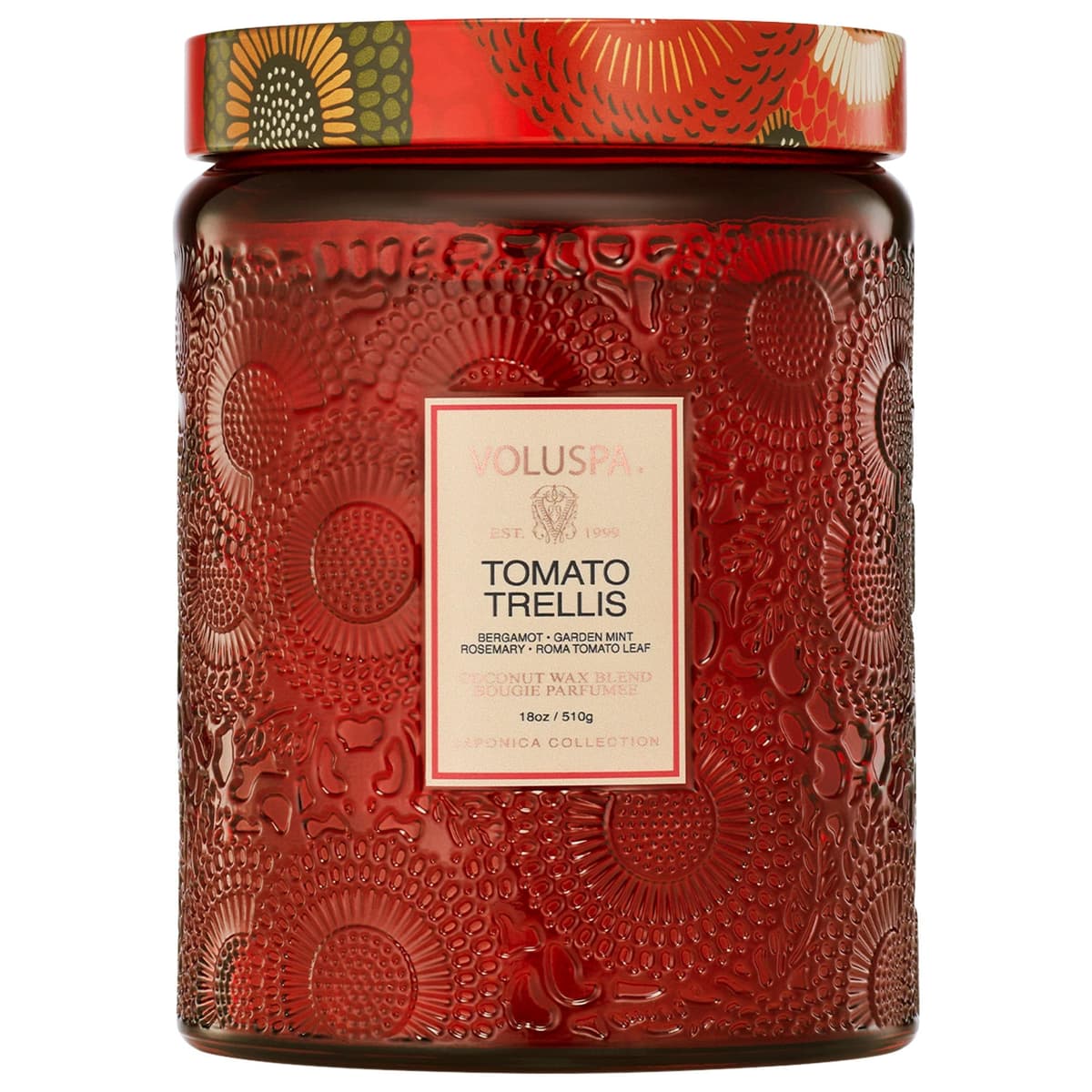 Tomato Trellis Glass Jar Candle