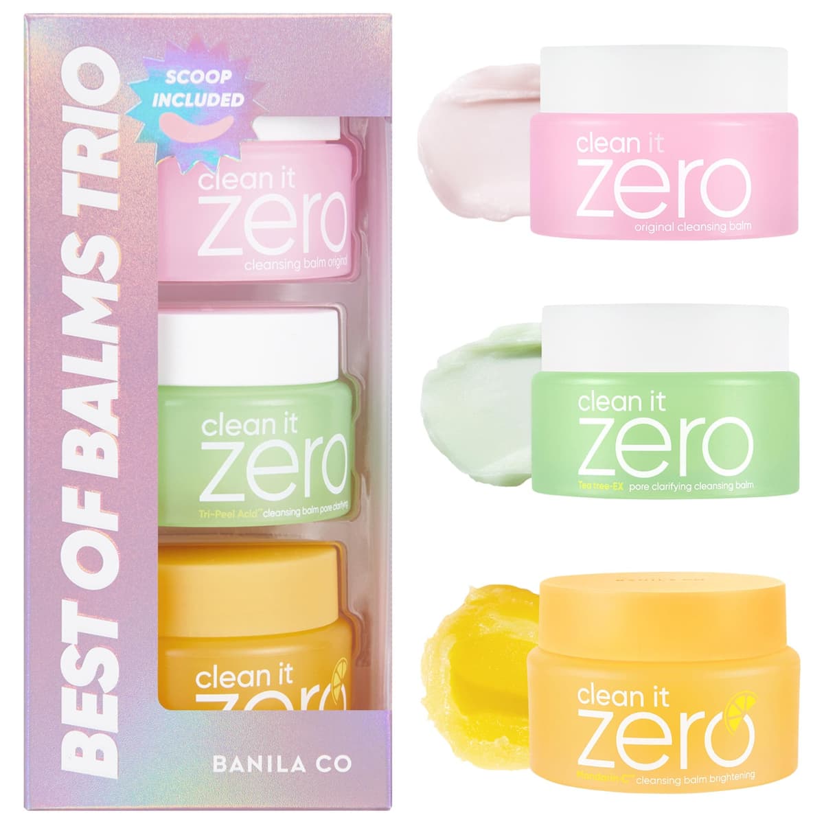Clean it Zero Best of Cleansing Balms Trio(Clean It Zero Original Balm & Clean It Zero Pore Clarifying Balm & Clean It Zero Brightening Balm)
