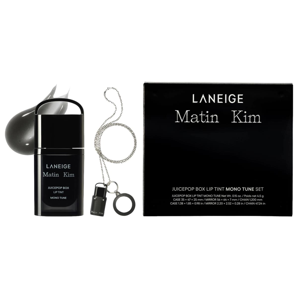 LANEIGE x MATIN KIM JuicePop Box Lip Tint Mono Tune Set with Wearable Keychain & Mirror