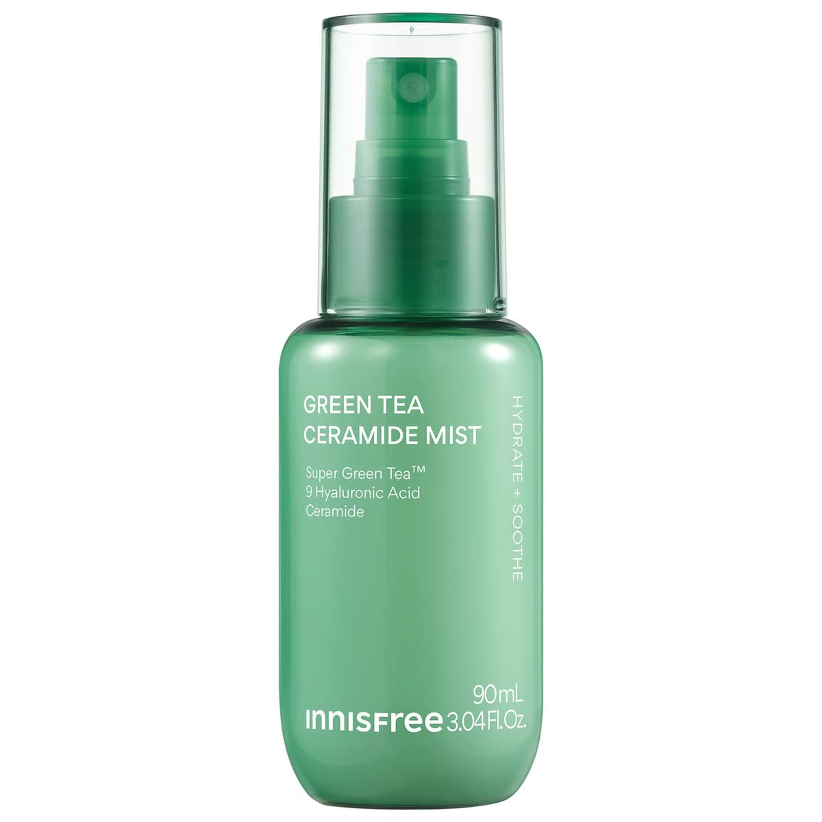 Green Tea Korean Ceramide Mist with Hyaluronic Acid for Redness & Soothing