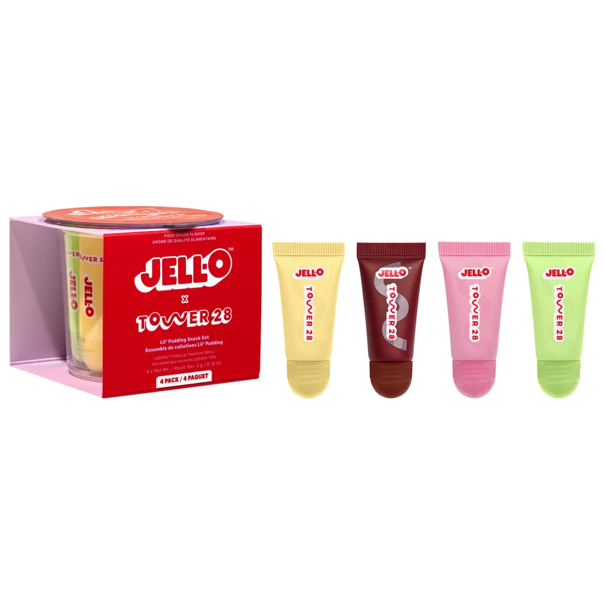 JELL-O™ X TOWER 28 Lil' Pudding Mini Lip Softie Gift Set