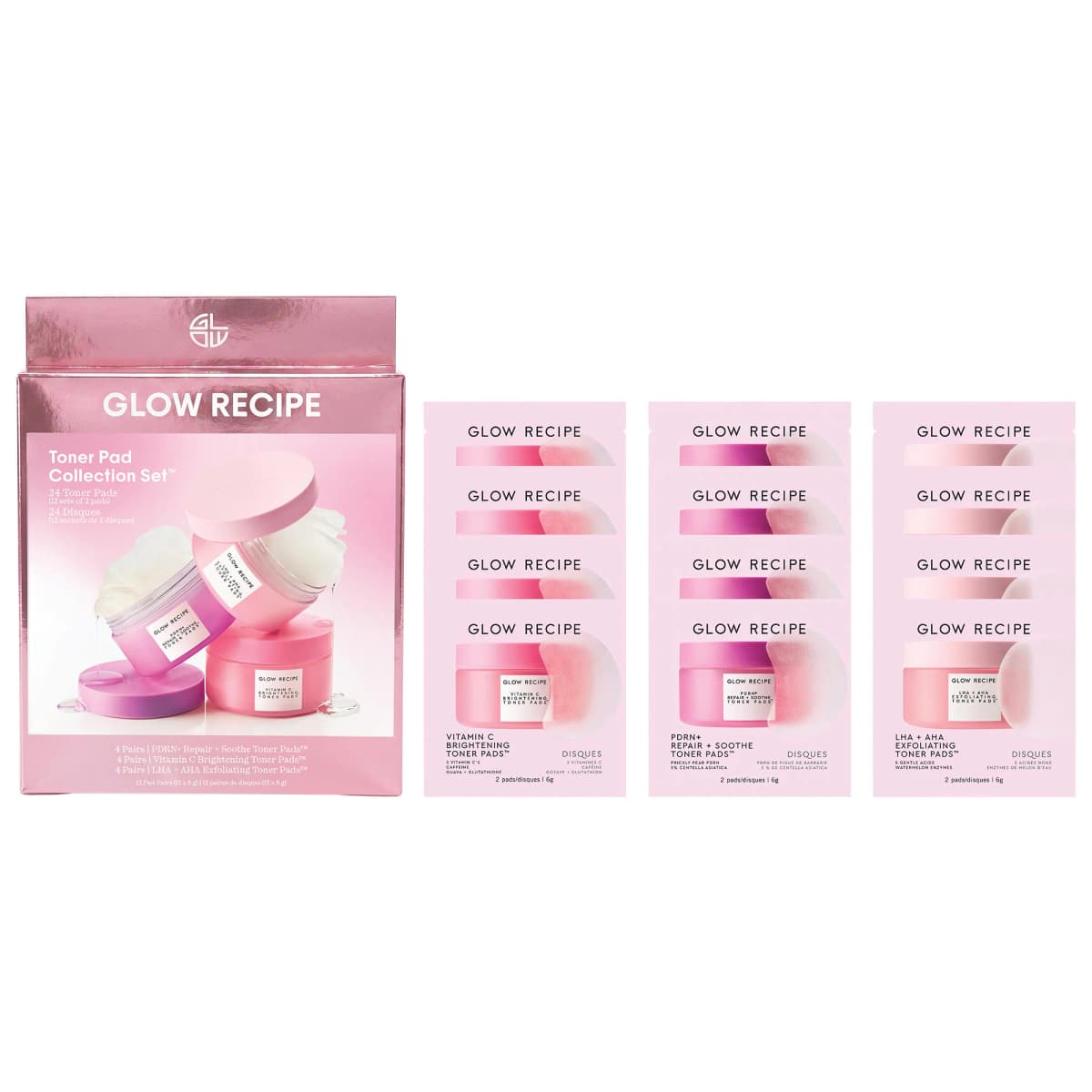 Korean Toner Pad Collection Gift Set for Pores, Dark Spots, and Skin Barrier Repair