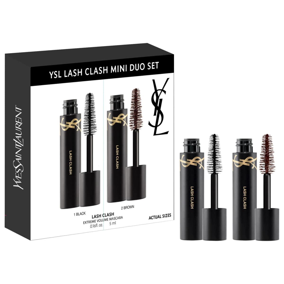 Lash Clash Mini Black and Brown Mascara Duo