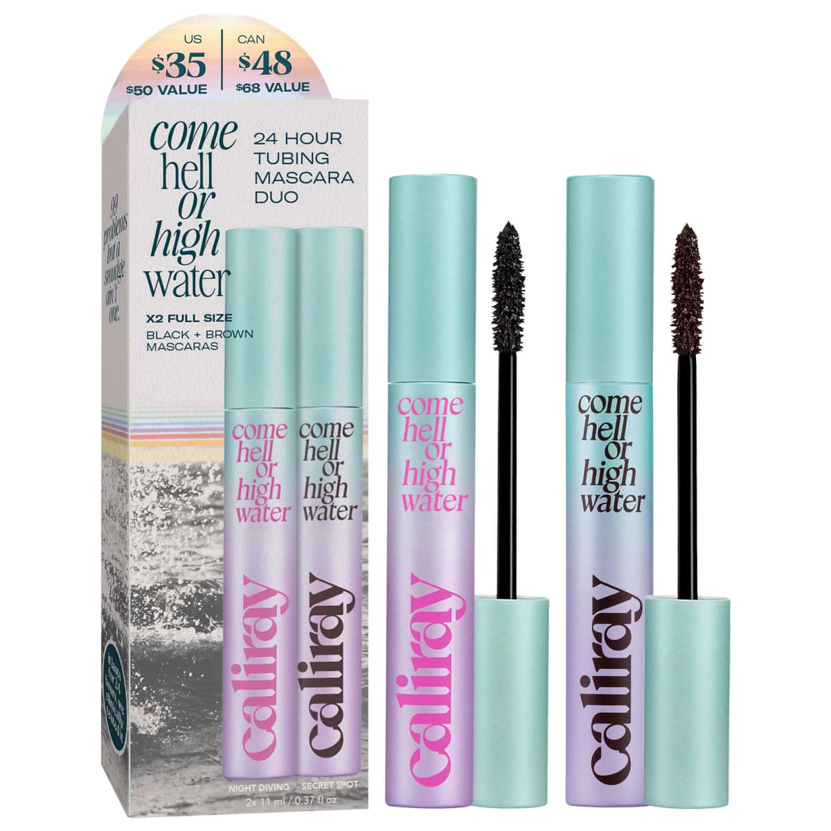 Come Hell or High Water 24 Hour Tubing Black & Brown Mascara Set