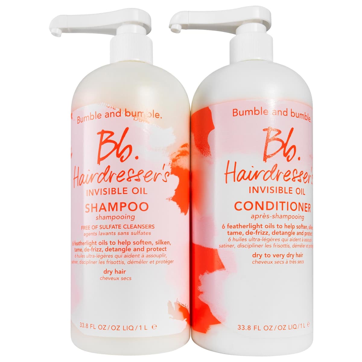 Hairdresser's Invisible Oil Shampoo and Conditioner Liter Duo Gift Set